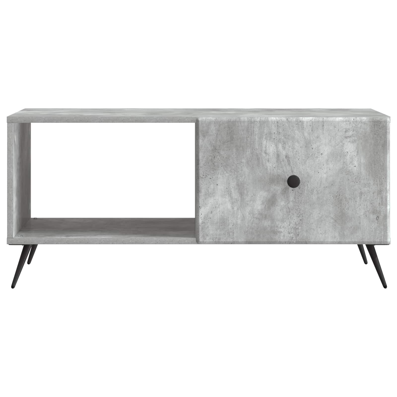 Salontafel Betongrijs 90 x 50 x 40 cm Bewerkt hout