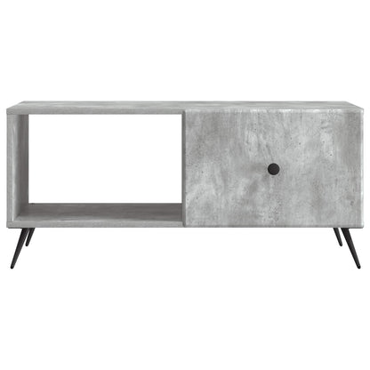 Salontafel Betongrijs 90 x 50 x 40 cm Bewerkt hout