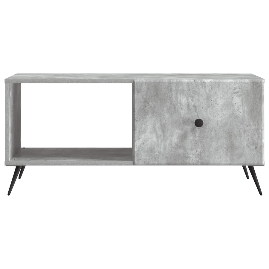 Salontafel Betongrijs 90 x 50 x 40 cm Bewerkt hout