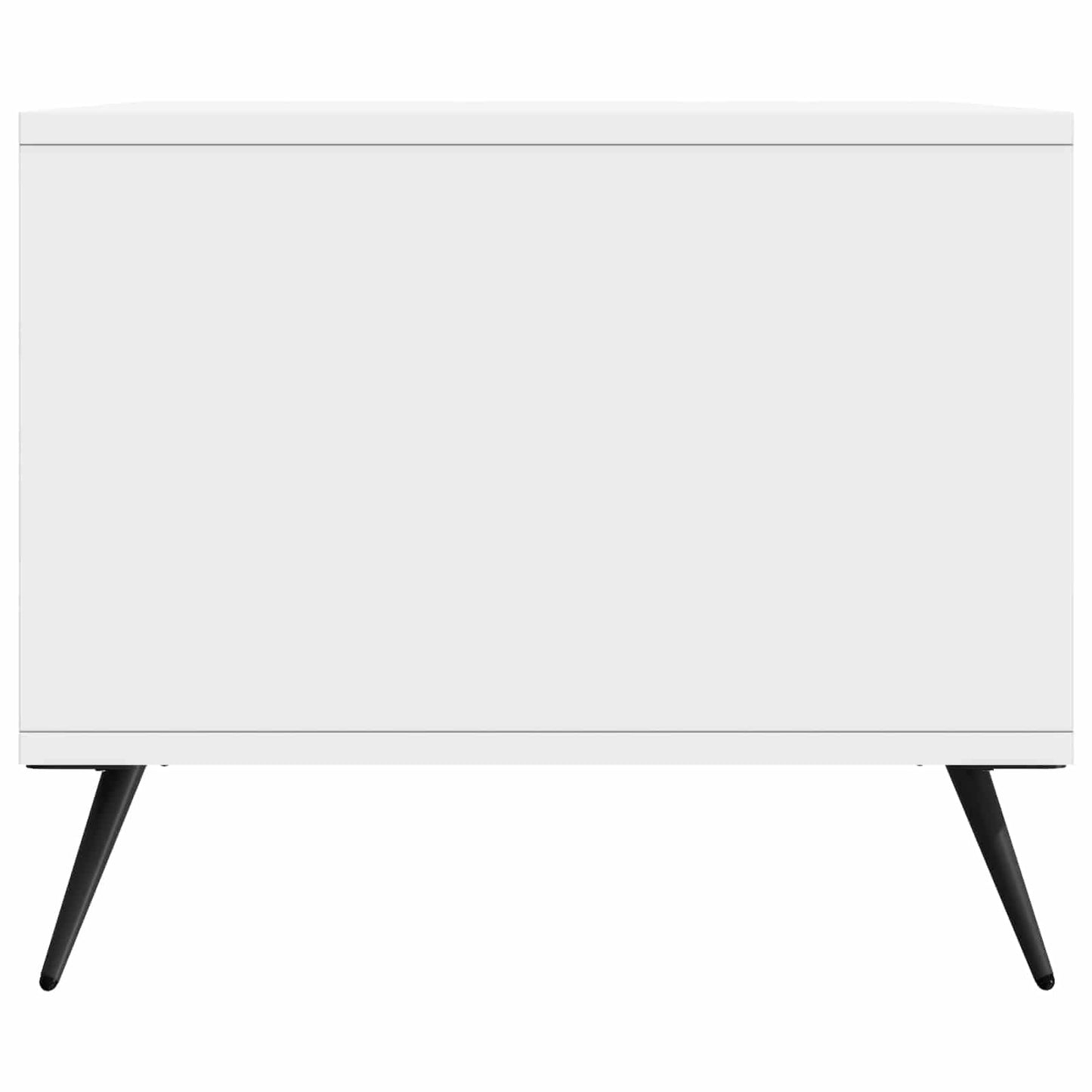 Salontafel Hoogglans Wit 90 x 50 x 40 cm Bewerkt hout