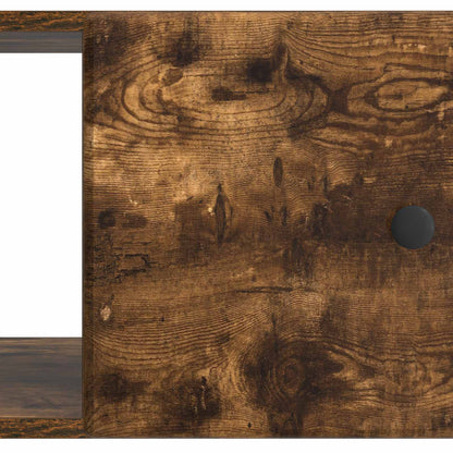 Salontafel Gerookt eiken 90 x 50 x 40 cm Bewerkt hout