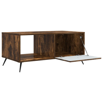 Salontafel Gerookt eiken 90 x 50 x 40 cm Bewerkt hout