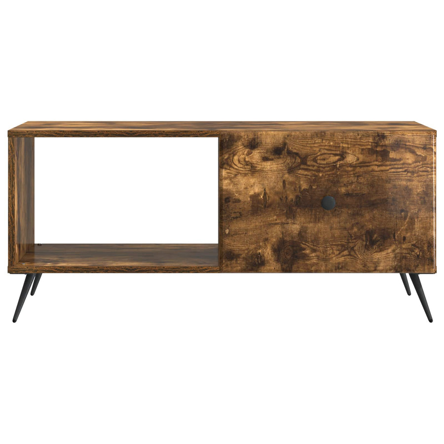 Salontafel Gerookt eiken 90 x 50 x 40 cm Bewerkt hout