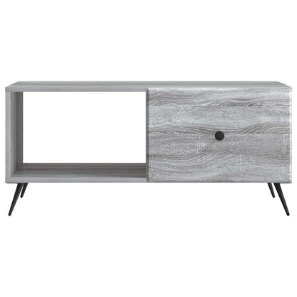Salontafel Grijs sonoma 90 x 50 x 40 cm Bewerkt hout