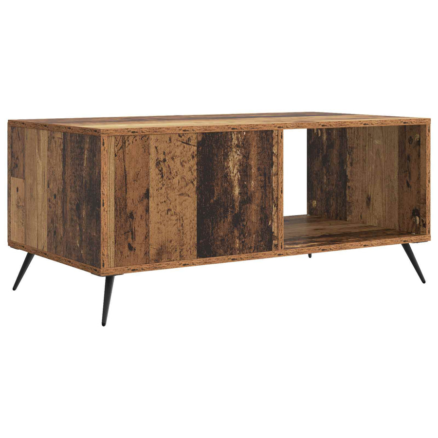 Salontafel Oud hout 90 x 50 x 40 cm Bewerkt hout