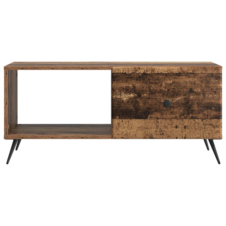Salontafel Oud hout 90 x 50 x 40 cm Bewerkt hout