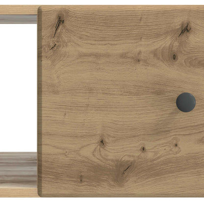 Salontafel Artisanaal eiken 90 x 50 x 40 cm Bewerkt hout