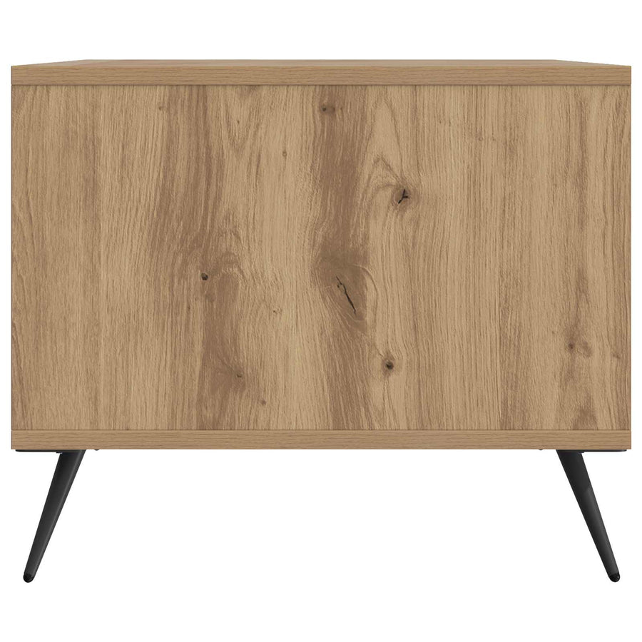 Salontafel Artisanaal eiken 90 x 50 x 40 cm Bewerkt hout
