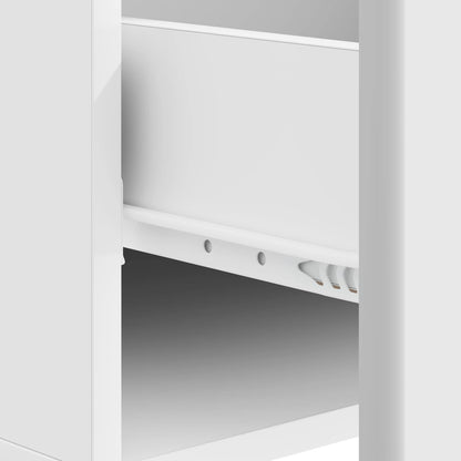 Salontafel met lade Wit 49 x 50 x 40 cm Bewerkt hout