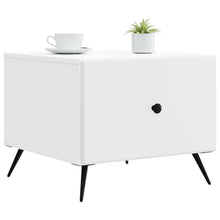 Salontafel met lade Wit 49 x 50 x 40 cm Bewerkt hout
