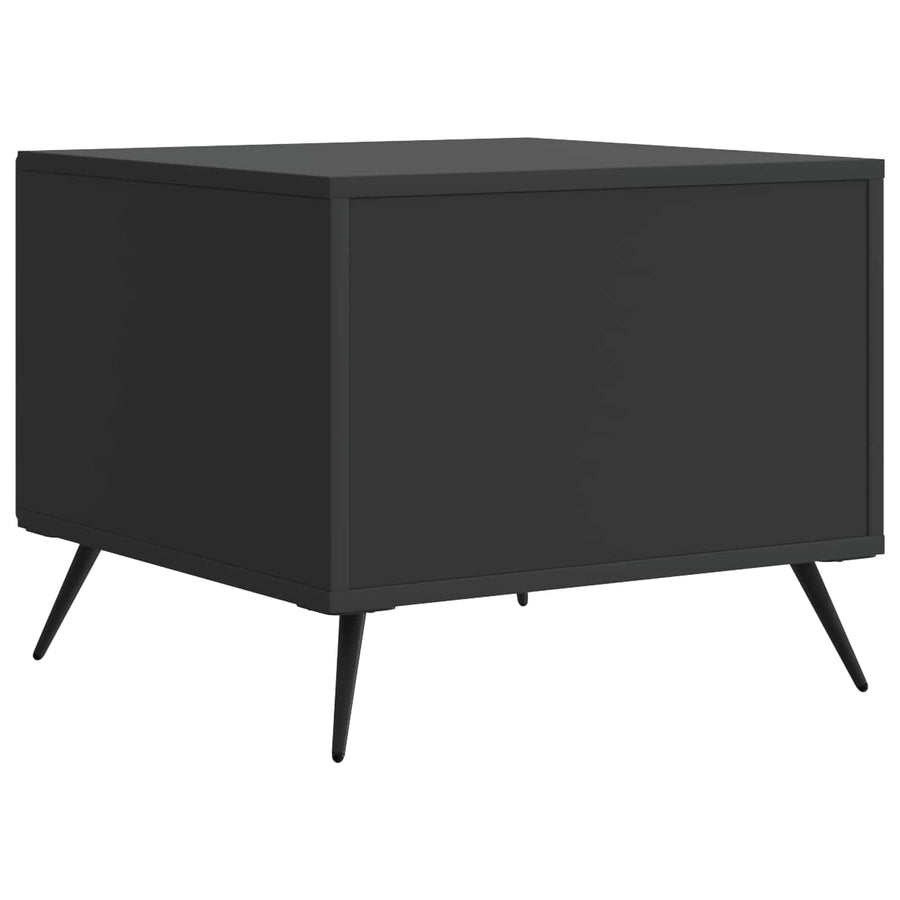Salontafel met lade Zwart 49 x 50 x 40 cm Bewerkt hout