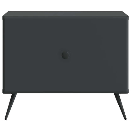 Salontafel met lade Zwart 49 x 50 x 40 cm Bewerkt hout