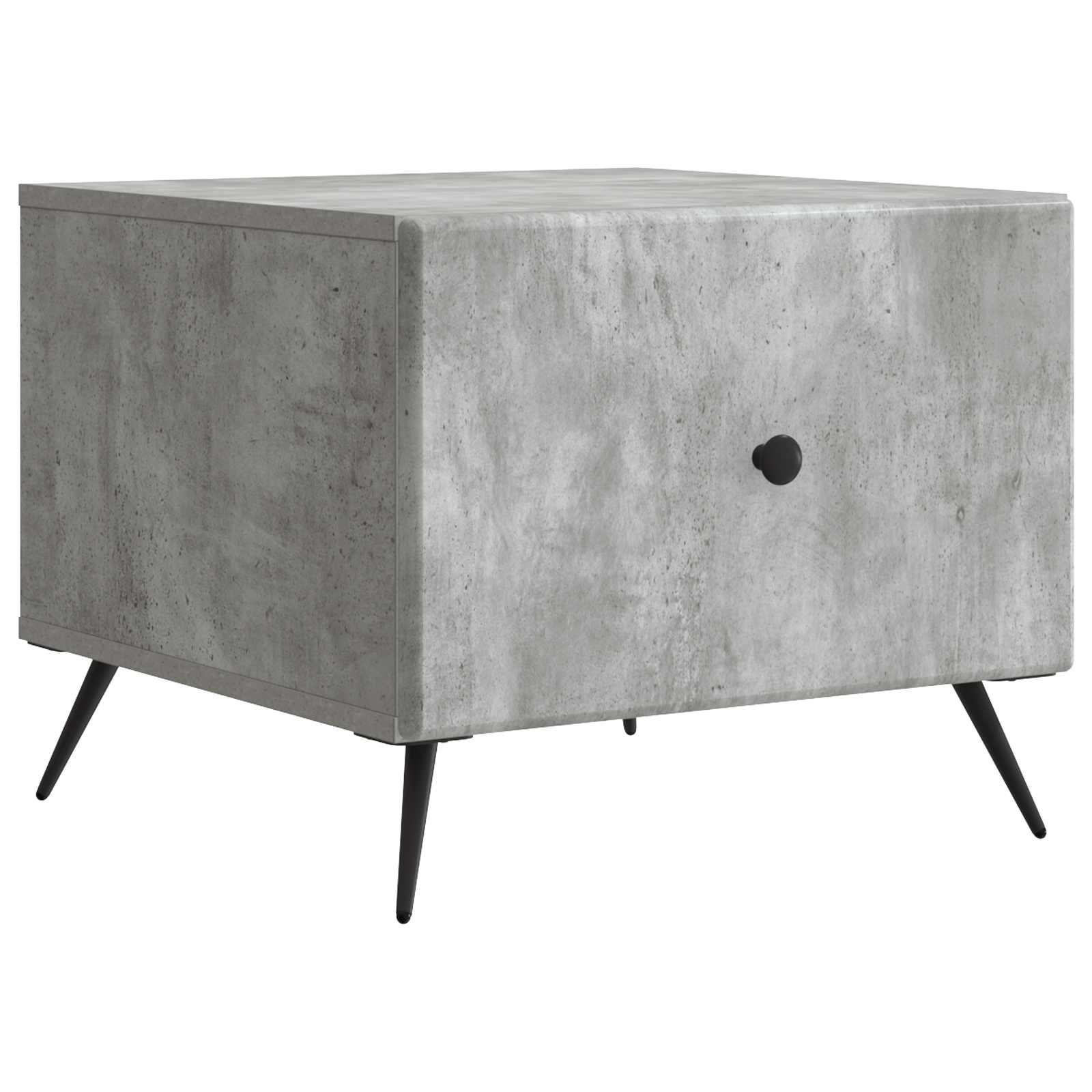 Salontafel met lade Betongrijs 49 x 50 x 40 cm Bewerkt hout