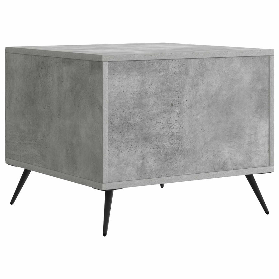 Salontafel met lade Betongrijs 49 x 50 x 40 cm Bewerkt hout