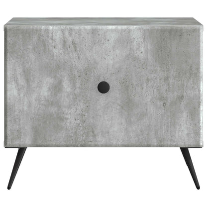 Salontafel met lade Betongrijs 49 x 50 x 40 cm Bewerkt hout