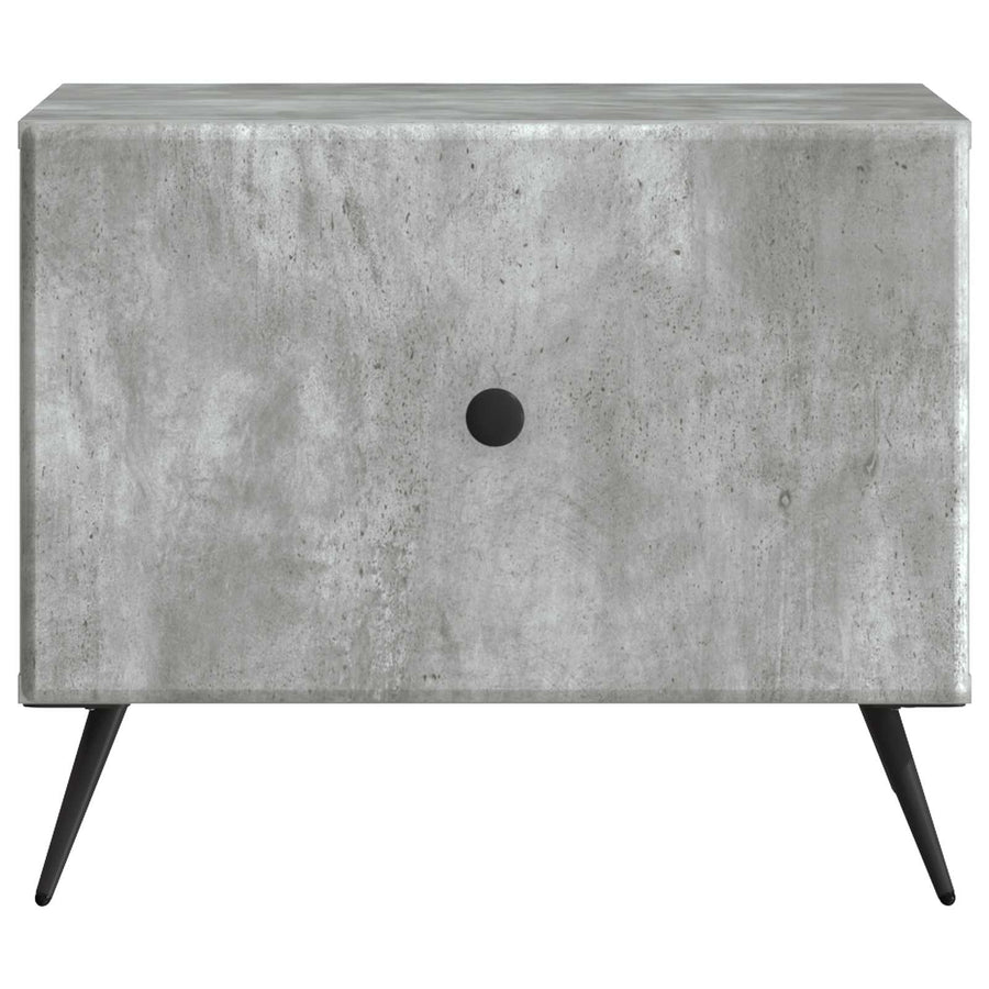 Salontafel met lade Betongrijs 49 x 50 x 40 cm Bewerkt hout