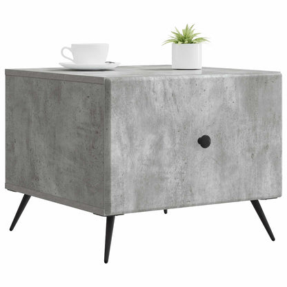Salontafel met lade Betongrijs 49 x 50 x 40 cm Bewerkt hout