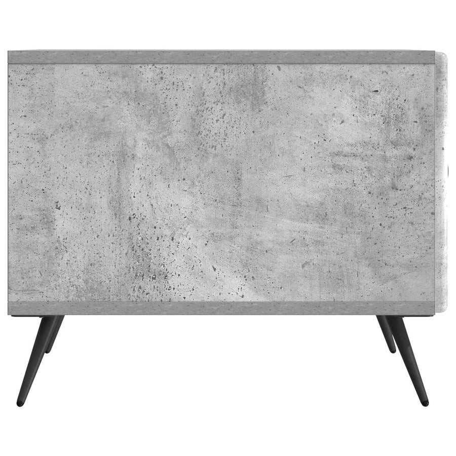 Salontafel met lade Betongrijs 49 x 50 x 40 cm Bewerkt hout