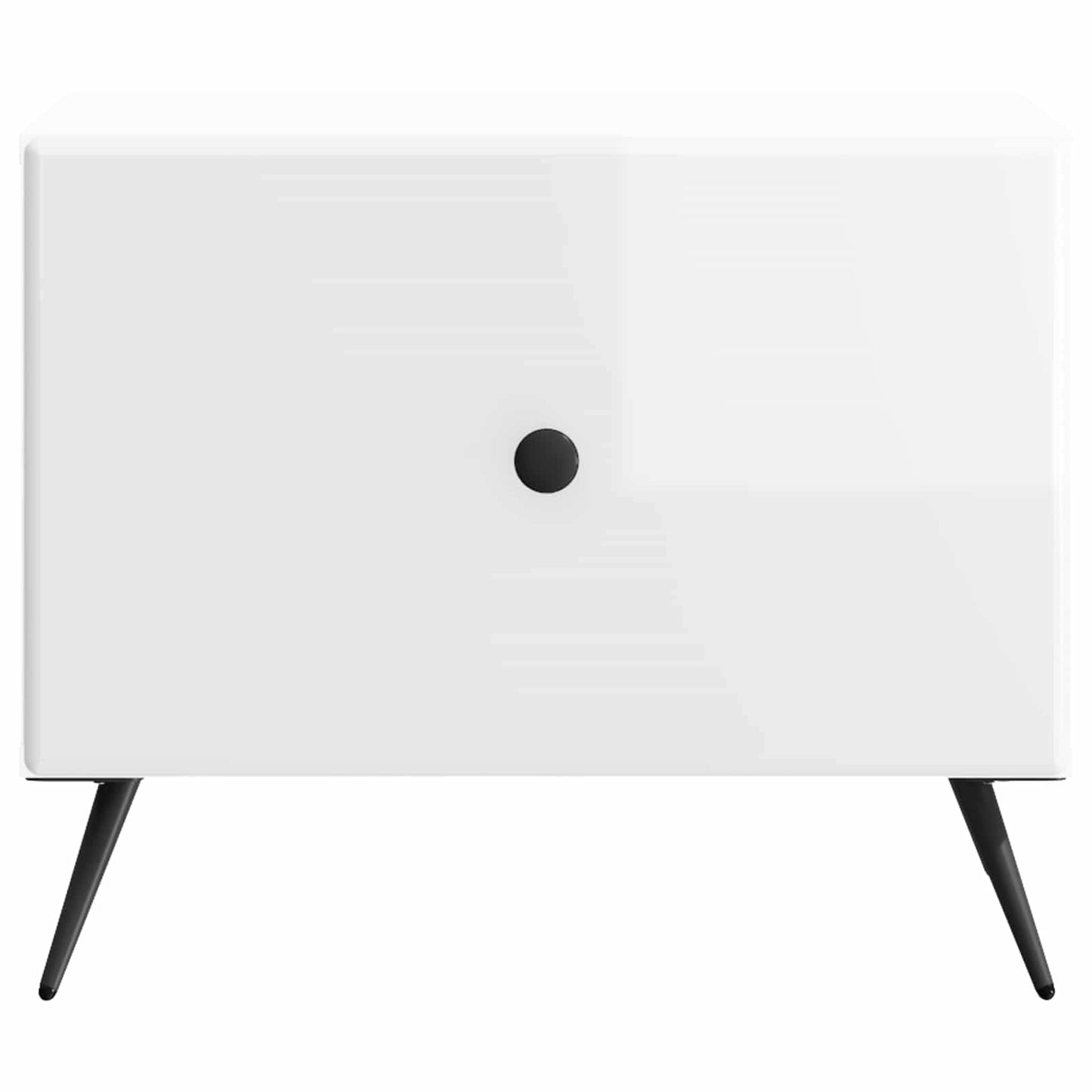 Salontafel met lade Hoogglans Wit 49 x 50 x 40 cm Bewerkt hout