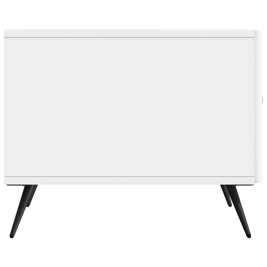 Salontafel met lade Hoogglans Wit 49 x 50 x 40 cm Bewerkt hout