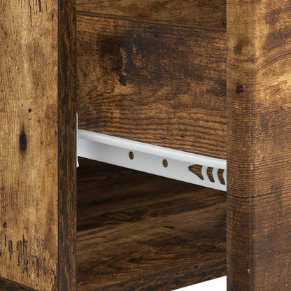 Salontafel met lade Gerookt eiken 49 x 50 x 40 cm Bewerkt hout