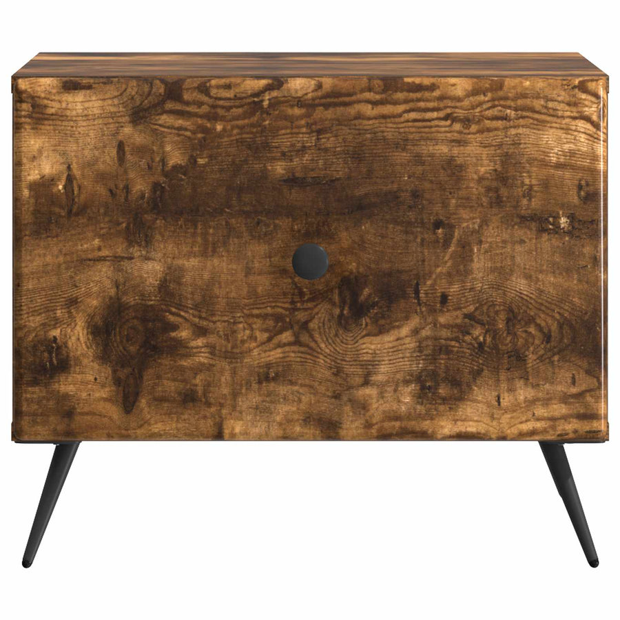 Salontafel met lade Gerookt eiken 49 x 50 x 40 cm Bewerkt hout