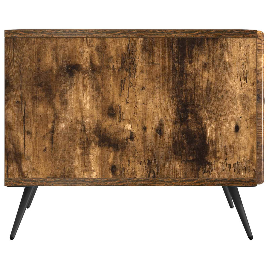 Salontafel met lade Gerookt eiken 49 x 50 x 40 cm Bewerkt hout