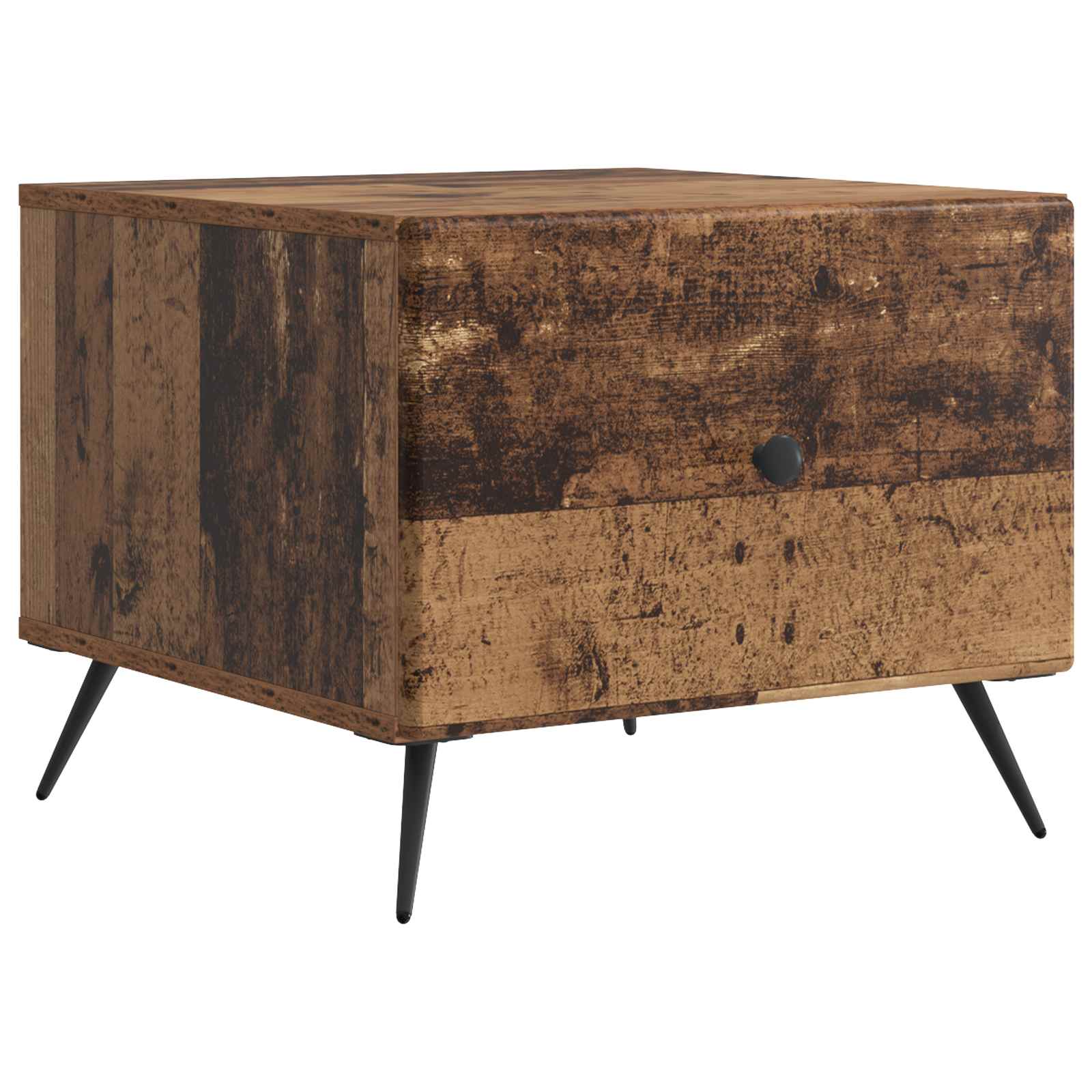 Salontafel met lade Oud hout 49 x 50 x 40 cm Bewerkt hout