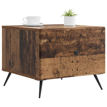 Salontafel met lade Oud hout 49 x 50 x 40 cm Bewerkt hout