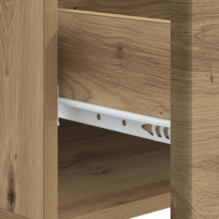 Salontafel Artisanaal eiken 49 x 50 x 40 cm Bewerkt hout