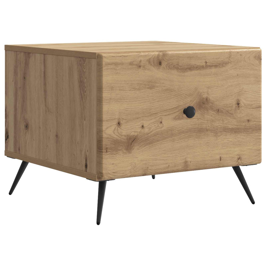 Salontafel Artisanaal eiken 49 x 50 x 40 cm Bewerkt hout