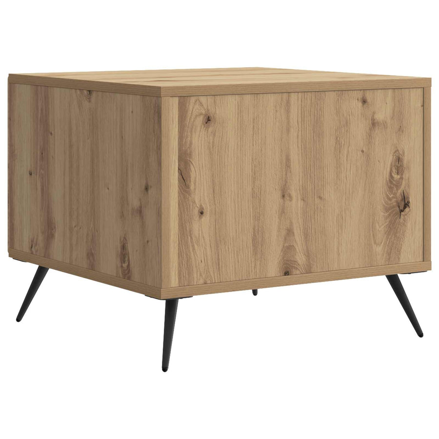 Salontafel Artisanaal eiken 49 x 50 x 40 cm Bewerkt hout