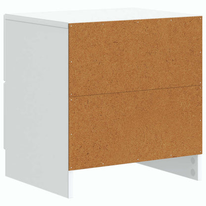 Nachtkastje met lade Wit 43 x 34,5 x 44,5 cm Bewerkt hout