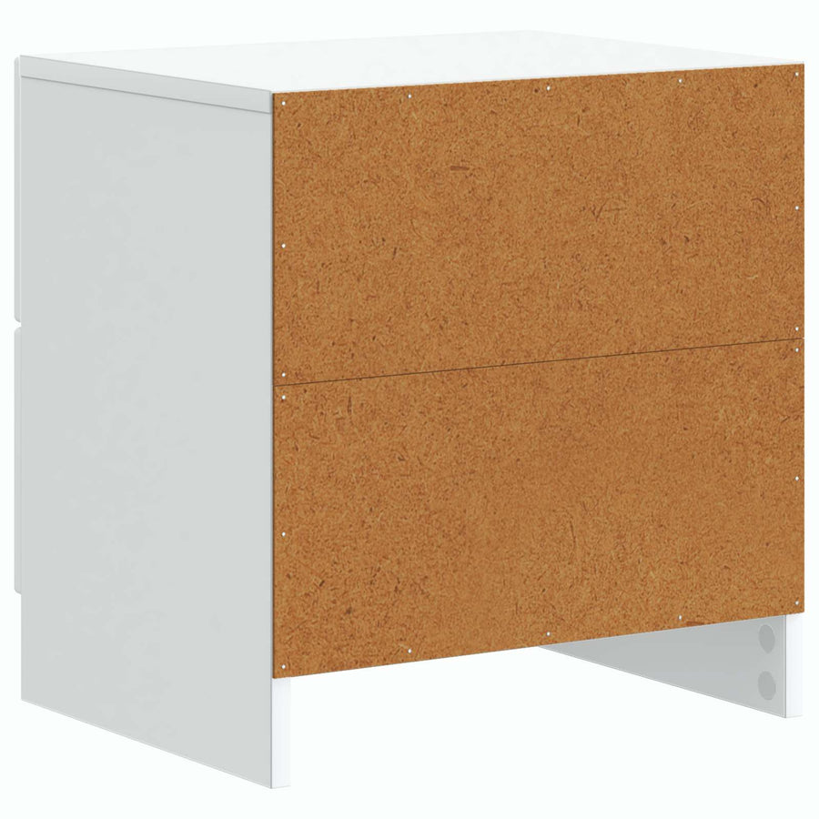 Nachtkastje met lade Wit 43 x 34,5 x 44,5 cm Bewerkt hout
