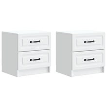 Nachtkastje met lade 2 pcs Wit 43 x 34,5 x 44,5 cm Bewerkt hout