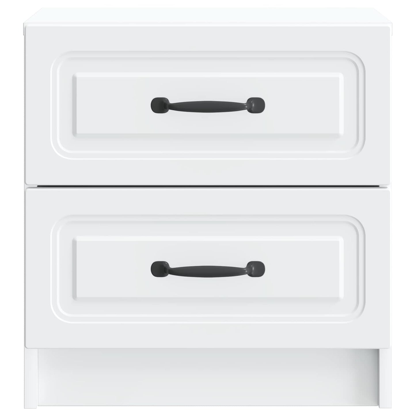 Nachtkastje met lade 2 pcs Wit 43 x 34,5 x 44,5 cm Bewerkt hout
