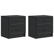 Nachtkastje 2 stuks zwart 43x34.5x44.5 cm