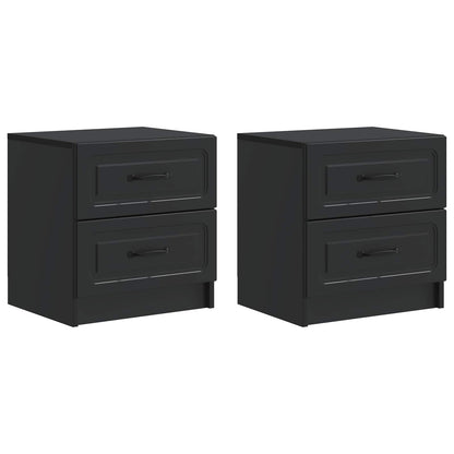 Nachtkastje 2 pcs Zwart 43 x 34,5 x 44,5 cm Bewerkt hout