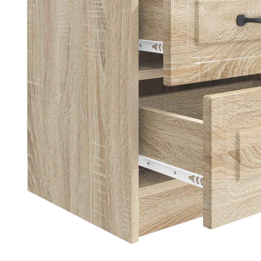 Nachtkastje Sonoma Eiken 43 x 34,5 x 44,5 cm Bewerkt hout