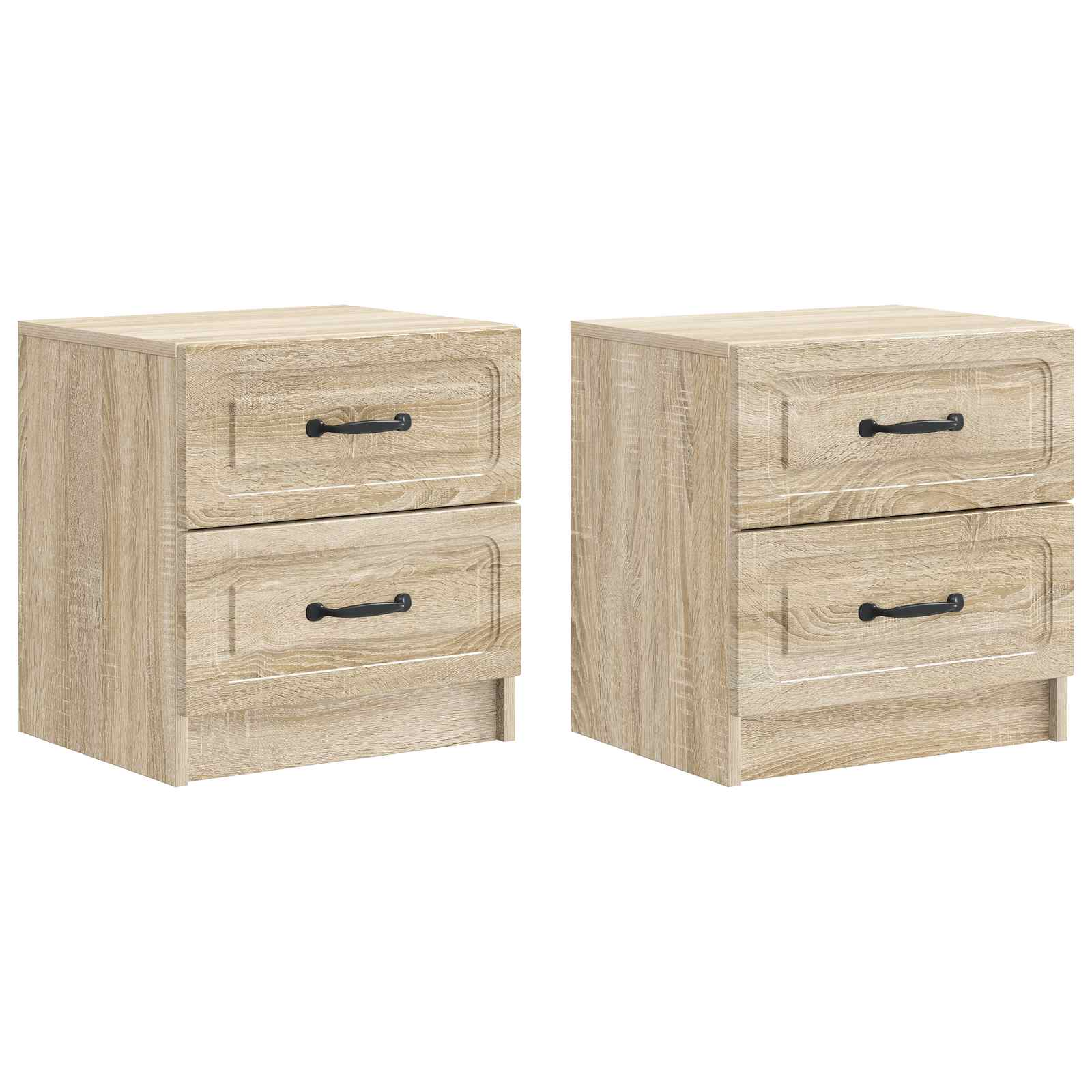 Nachtkastje 2 pcs Sonoma Eiken 43 x 34,5 x 44,5 cm Bewerkt hout