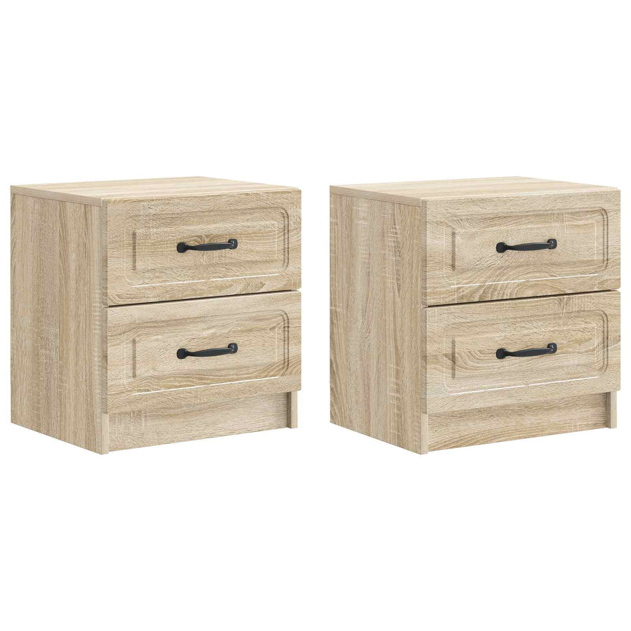 Nachtkastje 2 pcs Sonoma Eiken 43 x 34,5 x 44,5 cm Bewerkt hout
