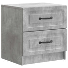 Nachtkastje 43x34,5x44,5 cm betongrijs bewerkt hout