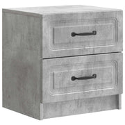 Nachtkastje 43x34,5x44,5 cm betongrijs bewerkt hout