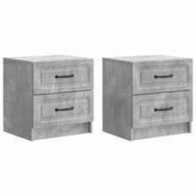 Nachtkastje 2 pcs Betongrijs 43 x 34,5 x 44,5 cm Bewerkt hout
