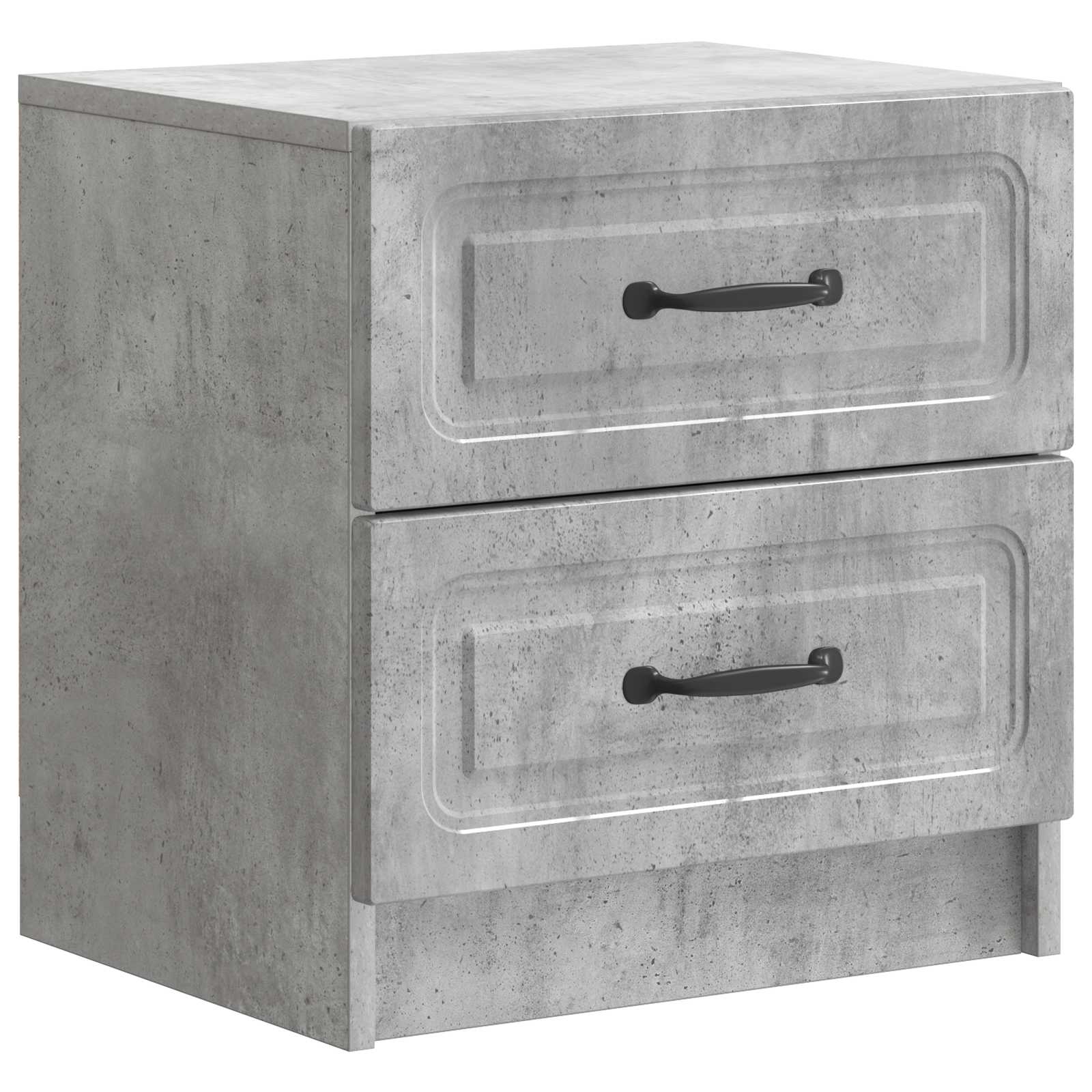 Nachtkastje 2 pcs Betongrijs 43 x 34,5 x 44,5 cm Bewerkt hout