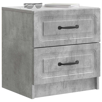 Nachtkastje 2 pcs Betongrijs 43 x 34,5 x 44,5 cm Bewerkt hout