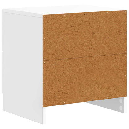 Nachtkastje Hoogglans Wit 43 x 34,5 x 44,5 cm Bewerkt hout