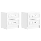 Nachtkastje hoogglans wit 43x34,5x44,5 cm set van 2