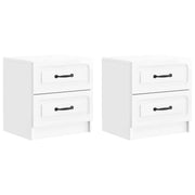 Nachtkastje hoogglans wit 43x34,5x44,5 cm set van 2