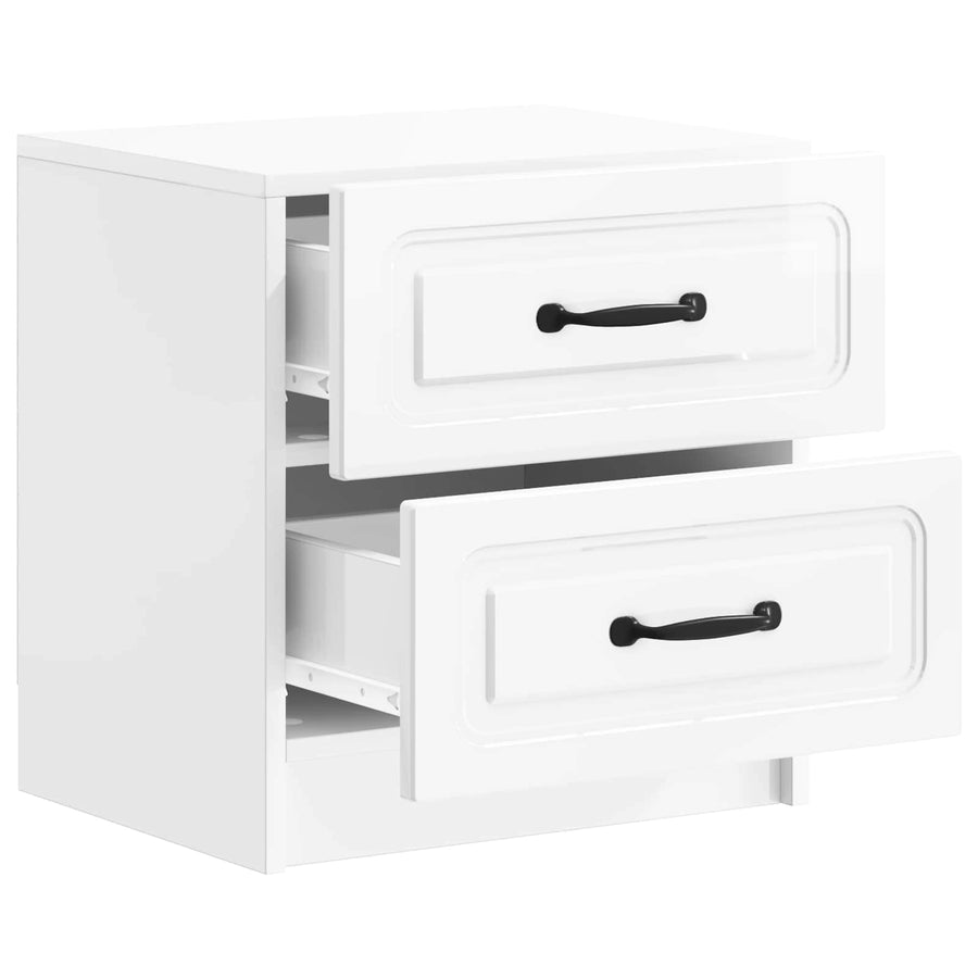 Nachtkastje met lade 2 pcs Hoogglans Wit 43 x 34,5 x 44,5 cm